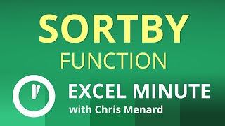 Excel SORTBY Function | Excel One Minute Functions Explained