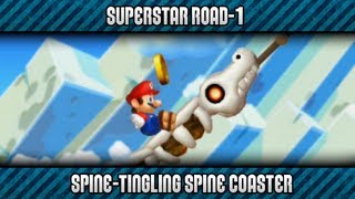 New Super Mario Bros. U 100% - Superstar Road-1: Spine-Tingling Spine Coaster