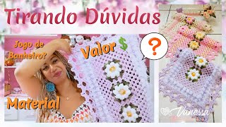 Resenha 🌼 Tapete Delicado Econômico em Crochê.Dicas / valores /Jg. de banheiro @VanessaMarcondes