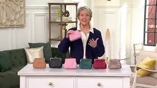 American Leather Co. Wolfe Frame Leather Kisslock Clutch on QVC