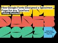 How Google Fonts Designed a Specimen Page for Any Typeface | Tobias Kunisch | ATypI 2023 Paris