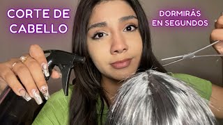 ASMR ESPAÑOL / CORTE DE CABELLO muy REALISTA / Masaje CAPILAR EXTREMADAMENTE RELAJANTE