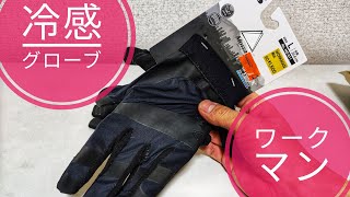 【ワークマン】接触冷感グローブ。薄手で通気性があってクッション性もある。夏の作業に最適。ファッション的にもかっこいい。フルフィンガータイプ