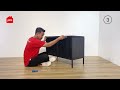 tutorial perakitan pira kano mtv100 rak tv besi meja tv besi