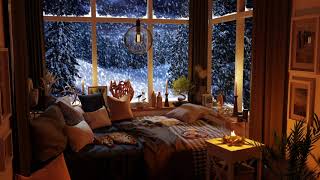 Snowstorm And Howling Wind - Cozy Bedroom Ambience - Relax, Sleep, Study