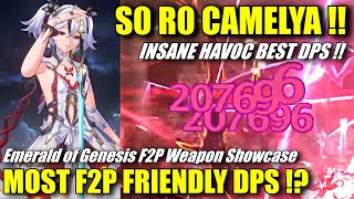 S0 R0 CAMELLYA IS INSANE !! F2P FRIENDLY DPS !! Emerald of Genesis F2P Weapon TOA Rotation Showcase