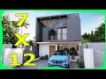 House of 7x12 TWO Floors 3 BEDROOMS Facades of Modern Houses