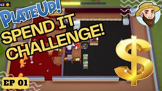 Spend It ALL Challenge! -  Solo Play PlateUp! I Part 1,  #coffee  #plateup #challenge