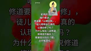 老师的话 | 慈父般的叮咛~认理实修.11