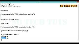 Final Class in Java | Final Class | Java Programming | Telugu