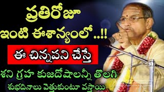 ప్రతిరోజూ ఇంటి ఈశాన్యంలో..!! ఈ చిన్నపని చేస్తే శని గ్రహ కుజదో Chaganti Koteswara Rao Speeches Latest