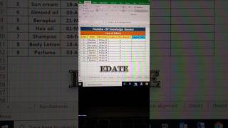 Excel मे Expiry date कैसे निकाले  manufacturing date से 🤯👍 || Use of Edate( ) || #excel #exceltricks