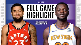 Toronto Raptors at New York Knicks | Full Game Highlights