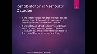 Chapter 22 Lecture Part 3 Vestibular Rehabilitation