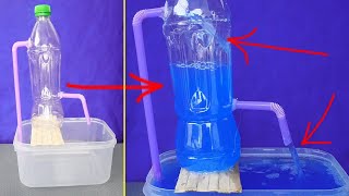 How to Make  - Non stop water pump without electricity using waste plastic bottle at home | Volcano