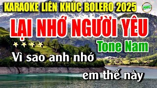 Karaoke Nhạc Trữ Tình Tone Nam Dễ Hát | Nhạc Xưa BOLERO Tuyển Chọn - LẠI NHỚ NGƯỜI YÊU