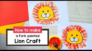 Fork Painted Lion Craft for kids