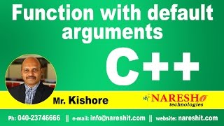 Function with default arguments in C++ | C ++ Tutorial | Mr. Kishore