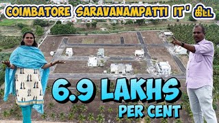 Land For Sale In Saravanampatti, Near IT Park, Coimbatore | DTCP site | Sathy Road | Gated community