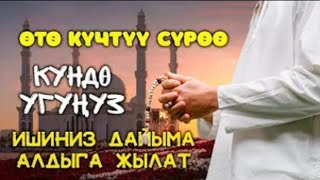 ӨТӨ КҮЧТҮҮ СҮРӨ! БААРДЫК КЫЙЫНЧЫЛЫКТАН КУТКАРАТ. ИН ШАА АЛЛАХ