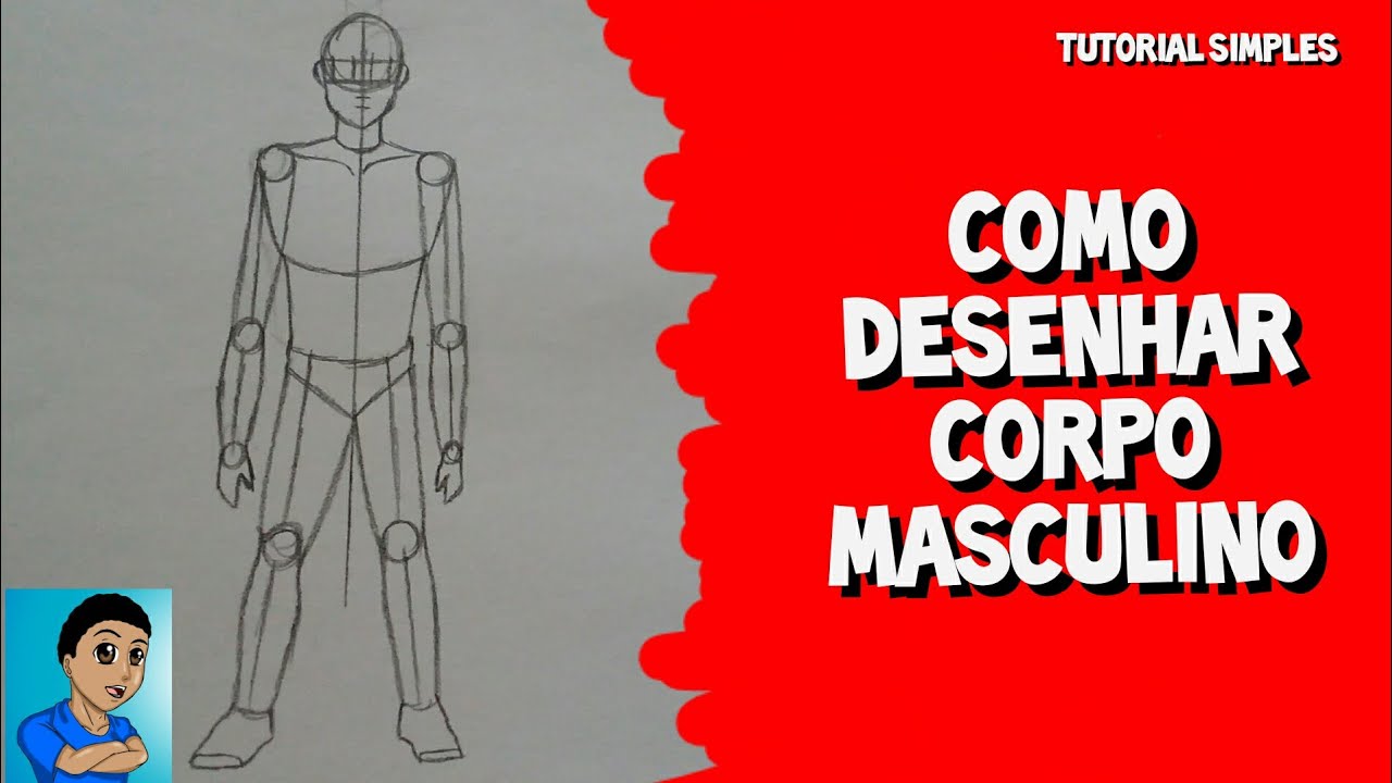 COMO DESENHAR CORPO MASCULINO - YouTube