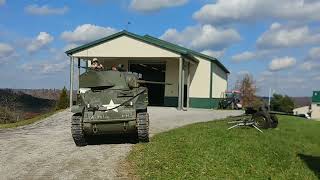 M5A1 Stuart tank live fire 37mm