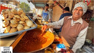 60/- Rs Hansu ji ka Sabse Alag Street Food India | Chole Bhature, Chingari Poori Chole