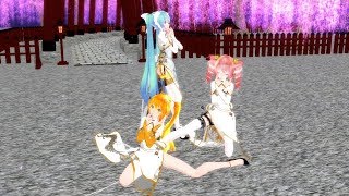 【MMD】チャイナドレスのミク・ネル・テト　桃源恋歌／Miku・Neru・Teto　Tougen Renka