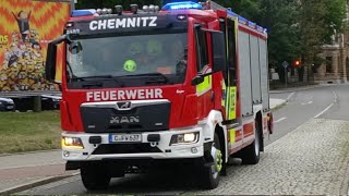 *erstmalig neues HLF*altes  HLF Reserve HLF und HRD plus Kranalarm Feuerwehr Chemnitz