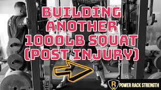 Building another 1000lb squat, post knee injury (w/voice over) part 2