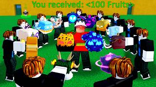 100 People Spin Fruits For Me in Blox Fruits (GOD LUCK)