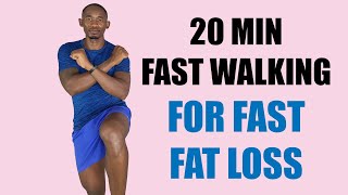 20 Minute Fast Walking Workout at Home for Fast Fat Loss