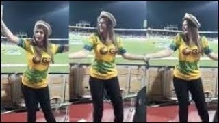 Zareen Khan new hot dance for Shahid Afridi T10 league