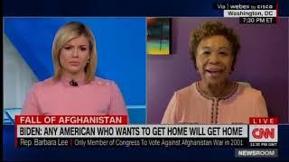 Congresswoman Barbara Lee joins Pamela Brown on CNN to discuss withdrawal from Afghanistan