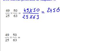 Capsule n°3-Chap 4: Multiplication de deux fractions-Simplification avant multiplications