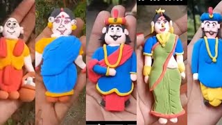 গোপাল ভাঁড়ের প্রতিটি চরিত্র clay দিয়ে ❤️✨#radheradhe #youtubeshorts #trending #viralvideo #clayart