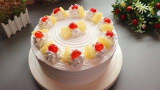Bakery Style Pineapple Cake Recipe Without Oven By Tasty Food With Maria😋🎂  | Best Pineapple Cake