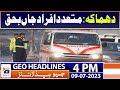 Geo Headlines 4 PM | Pakistan on ‘alert’ after India releases water in River Ravi | 9th July 2023