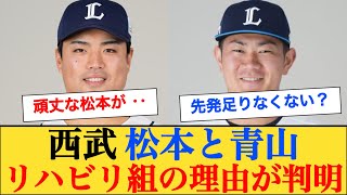 【西武】松本と青山、リハビリ組の理由が判明 #西武ライオンズ  #プロ野球キャンプ情報