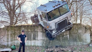 FRANK the Cabover drives off a 10ft wall (Last Frank Video Ever)
