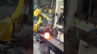 Fully Auto Vertical Hot Forging Machine | 45# Steel + Robotic Loading