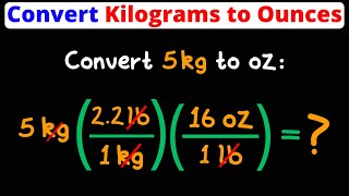 Convert Kilograms to Ounces | Kg to Oz | Dimensional Analysis | Eat Pi