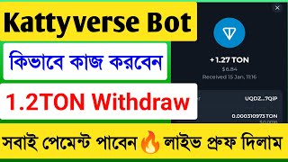 Kattyverse থেকে লাইভে 1.2 Ton withdraw দিলাম🔥সবাই ফ্রিতে কিভাবে কাজ করবেন🔥লাইভ পেমেন্ট প্রুফ🔥