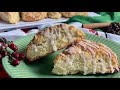 glazed spiced eggnog scones