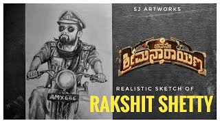 Avane Srimannarayana -FAN MADE| Rakshit Shetty | Realistic Sketch | Shanvi Srivastav | Pushkar Film