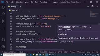 Python Tkinter GUI Script to Send Email Using Smtplib Library Full Project For Beginners