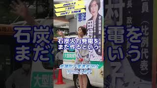 自民党は石炭火力発電をまだ作るという 田村智子 比例代表候補 in千葉 2022.7.3【11秒】