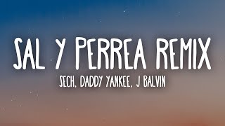 Sech, Daddy Yankee, J Balvin - Sal y Perrea Remix (Letra/Lyrics)
