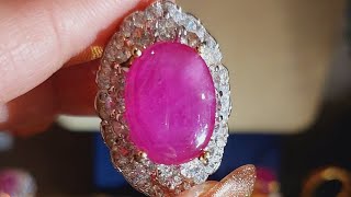 20/04/67#ruby #ไพลิน #jewerly #ทับทิม #เครื่องประดับอัญมณี #โป่งข่าม #หินแท้ #ไหมทอง #moonstone