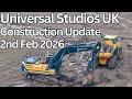 Universal Studios UK Construction Update 2nd Feb 2026